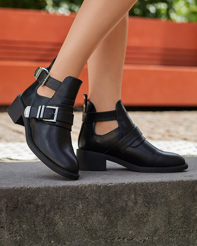 Bottines femme noires avec une coupe Wirocci - Footwear