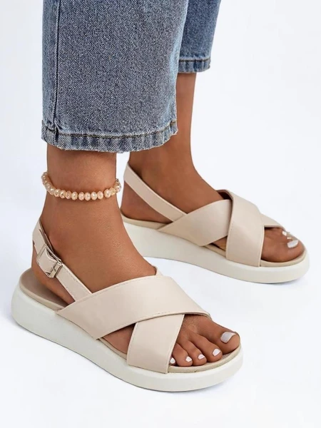 Royalfashion Sandales pour femmes Riva Star à semelle épaisse