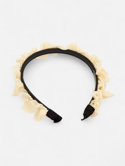 Royalfashion Bandeau pour cheveux avec fronces et perles