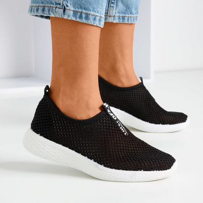 Chaussures de sport à enfiler pour femmes noires - sur Poliea - Chaussures 1