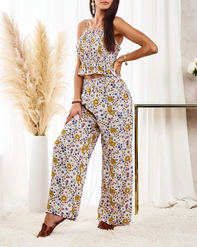 Royalfashion Ensemble à motifs pour femmes en beige