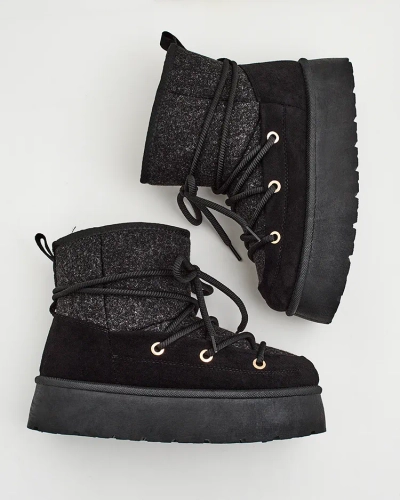 Royalfashion Bottes de neige Filori à lacets pour femmes