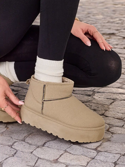 Royalfashion Bottines courtes bottes de neige pour femmes Wiebi