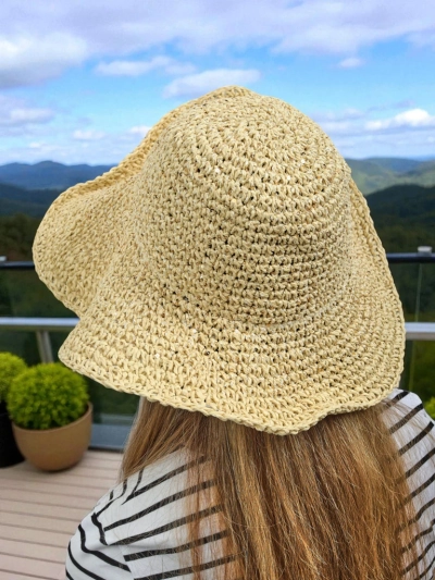 Royalfashion Chapeau de paille pour femme Lila Sun