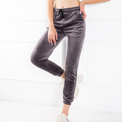 Survêtements en velours gris pour femmes - Vêtements