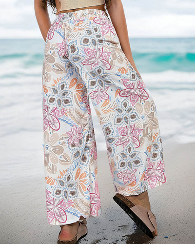 Royalfashion Pantalon large à motifs pour femme