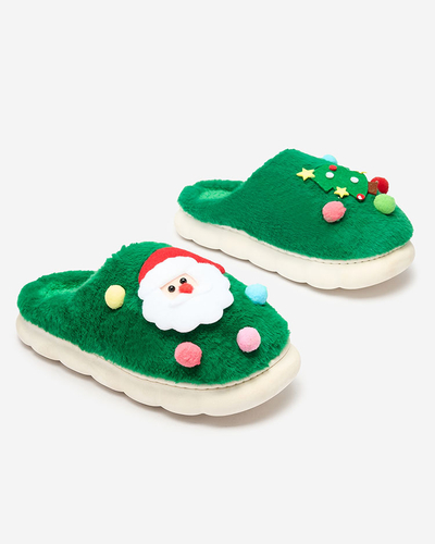 Royalfashion Chaussons de Noël pour femme en vert Fertemse