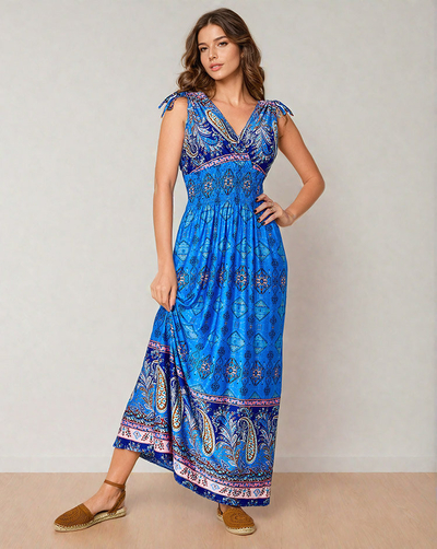 Royalfashion Robe midi imprimée pour femme
