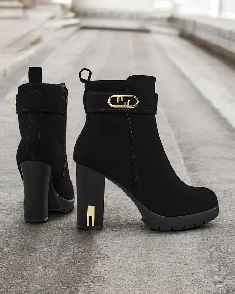 Bottines à talon compensé pour femmes Royalfashion Effe