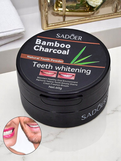 Sadoer Poudre blanchissante pour dents éliminant les taches de café, thé et tabac