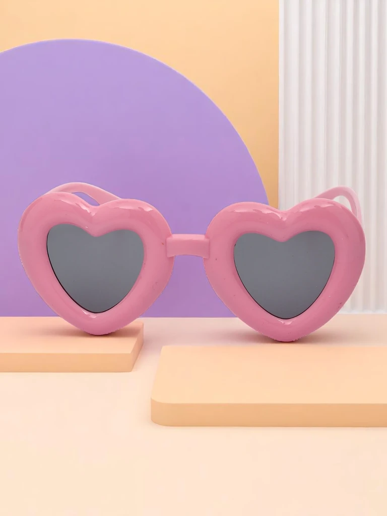 Royalfashion Lunettes de soleil pour enfants en forme de cœur