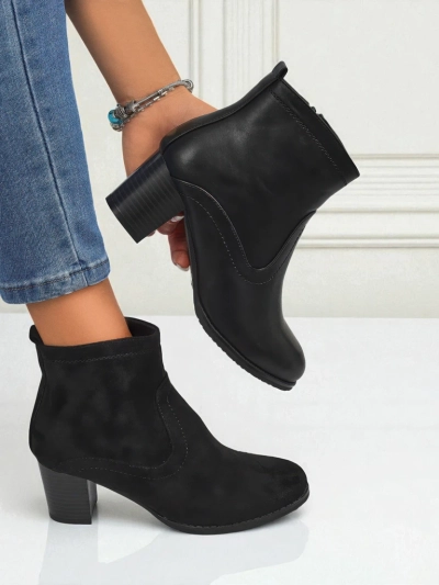 Bottines pour femmes en cuir écologique à talons Lunar Crest