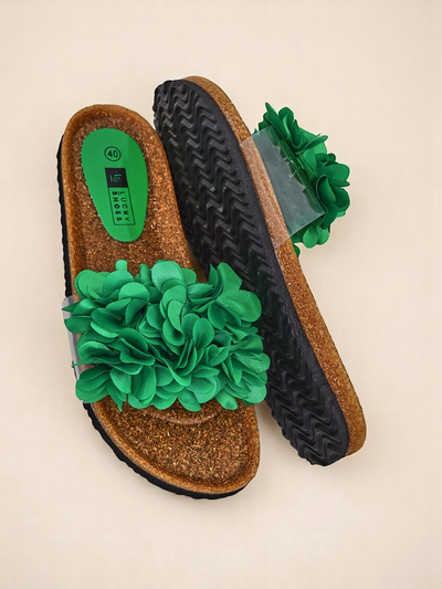 Royalfashion Claquettes pour femmes avec fleurs Flora Soft