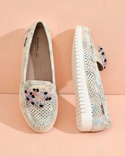 Royalfashion Mocassins ajourés perlés pour femme Namis
