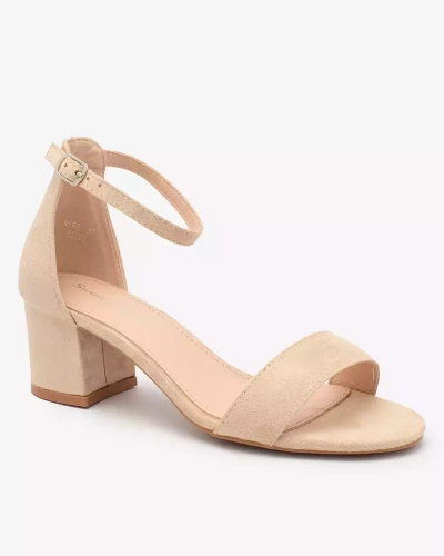 OUTLET Royalfashion Sandales à talon aiguille pour femmes Beige Mesteri