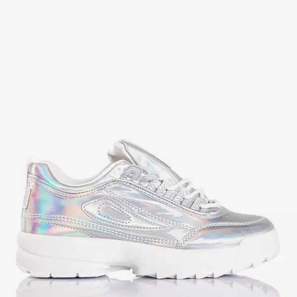 OUTLET Baskets argentées pour femmes avec une finition holographique That's It - Footwear