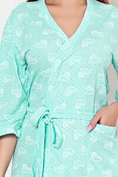 Royalfashion Peignoir femme en coton cœur