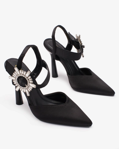 Royalfashion Escarpins sans talon pour femme noir Hopsio