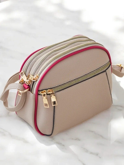 Royalfashion Petite pochette ovale pour femmes en cuir éco-responsable