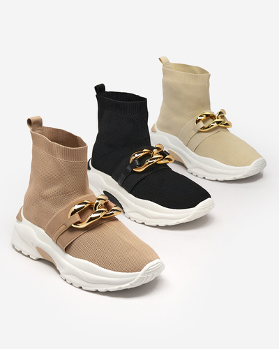 High Deveris Baskets noires pour femmes - Chaussures