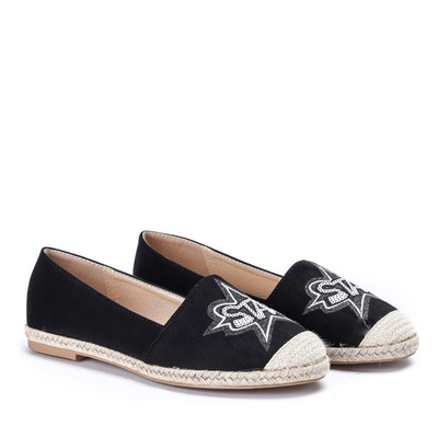 OUTLET Espadrilles noires avec un patch Borneo - Chaussures