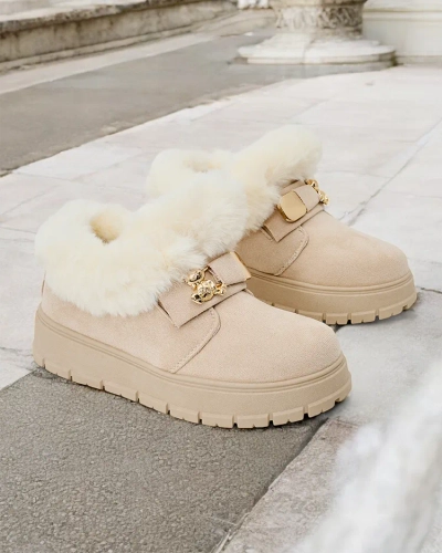Royalfashion Bottes courtes pour femmes a'la bottes de neige Dobis