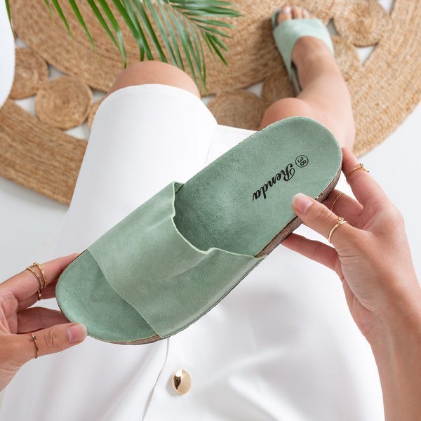 Chaussons femme vert clair Ratia - Footwear