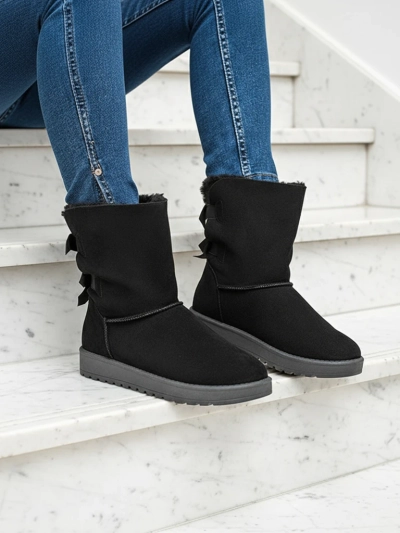 Bottines Stella en cuir écologique suédé à talon plat