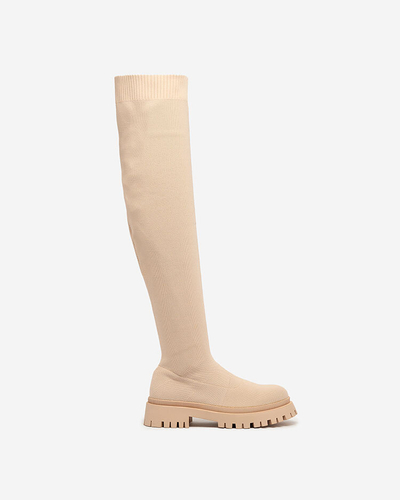 Royalfashion Beige Bottines à enfiler Radgitas