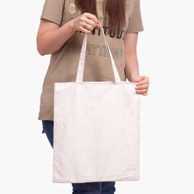 Sac en tissu blanc avec impression - Accessoires