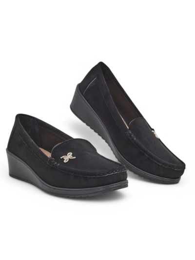 Royalfashion Mocassins pour femmes sur une petite semelle compensée Lomman