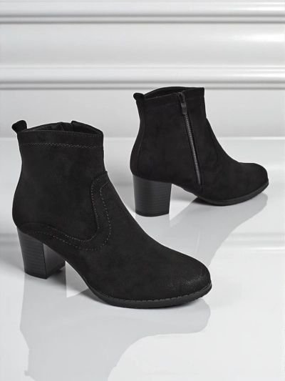 Bottines pour femmes en éco-daim à talons Crimson Echo