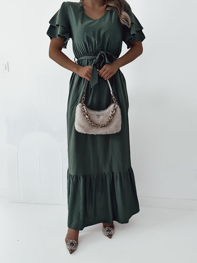 Royalfashion Robe midi simple pour femme