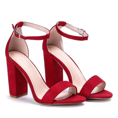 Sandales rouges sur le poteau Annie - Chaussures 1