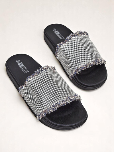 Royalfashion Sandales plates pour femmes SparkleWalk