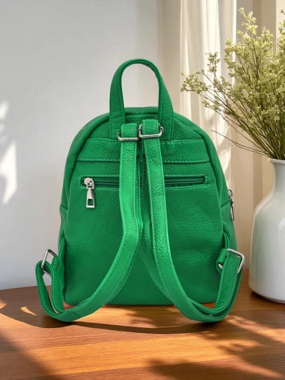 Sac à dos pour femme Elettra Verde Królewska Moda cuir écologique 25x25x10 cm