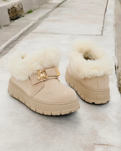 Royalfashion Bottes courtes pour femmes a'la bottes de neige Dobis