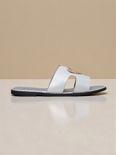 Royalfashion Mules plates pour femmes Heart Chic
