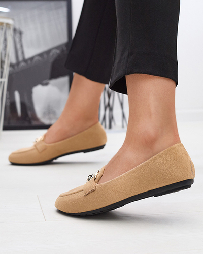 Mocassins en éco-daim beige Brussi - Footwear
