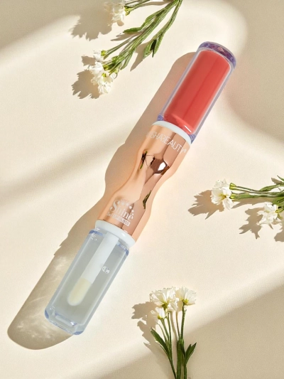 Rouge à lèvres et gloss transparent 2-en-1 Rose Transparent