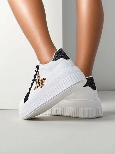 Royalfashion Baskets de sport à plateforme pour femmes Elin