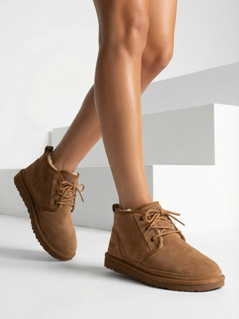 Bottines pour Hommes Luna Marron en Cuir Décontractées pour l'Hiver