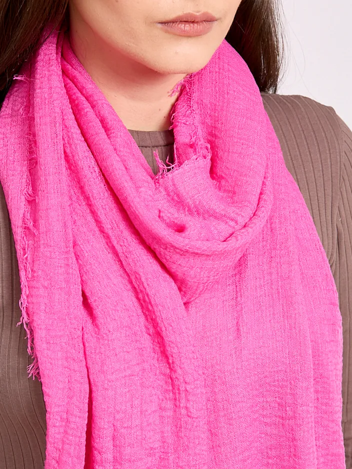 Royalfashion Écharpe pour femmes légèrement froissée