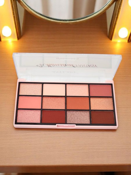 ANYLADY Palette de 12 fards à paupières avec finitions pailletées et mates Champagne Ruby Glamour