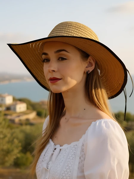 Royalfashion Chapeau de paille pour femme Fiora