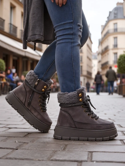 Royalfashion Bottes de neige pour femmes Bomion