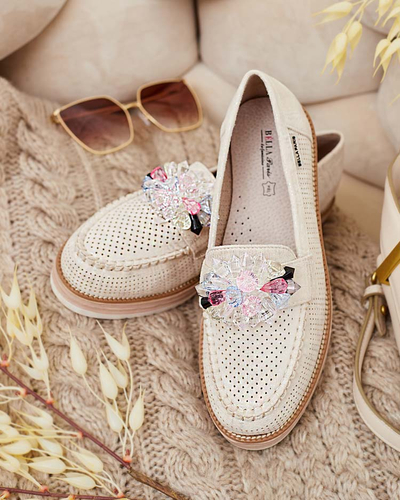 Royalfashion Mokassins avec pierres colorées Restea