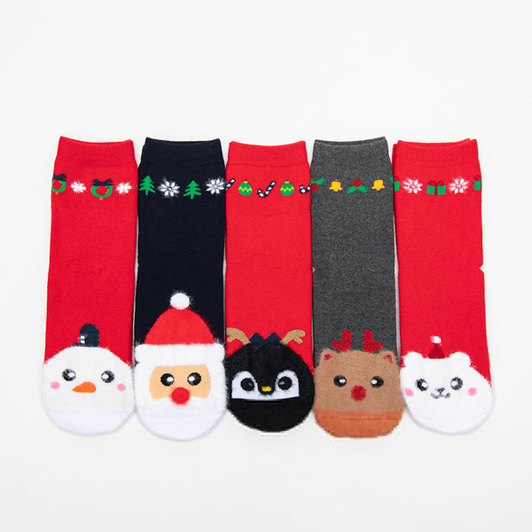 Chaussettes colorées pour femmes avec un motif de Noël - Sous-vêtements