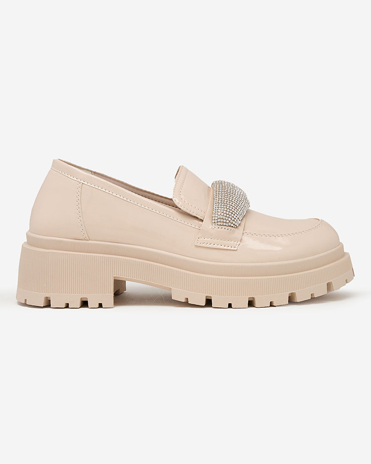 Royalfashion Mocassins laqués pour femme avec ornement Averados