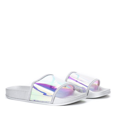 Chaussons argentés avec une bande holographique Active - Footwear 1